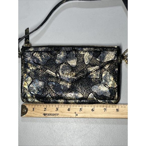 Lodis Butterfly Leather Crossbody Wallet Purse Wristlet Black Iridescent - Picture 9 of 12